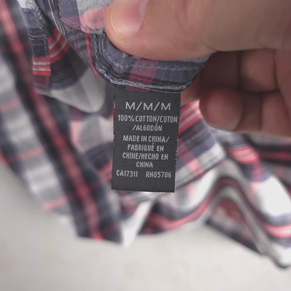Buffalo David Bitton Mens Plaid Sleeveless‎ Shirt Casual Button Down Medium